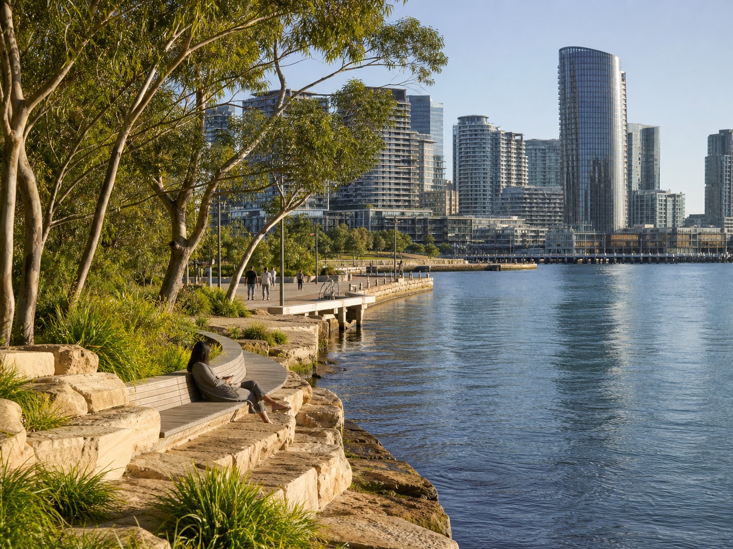 Sydney Opera House and harbour skyline