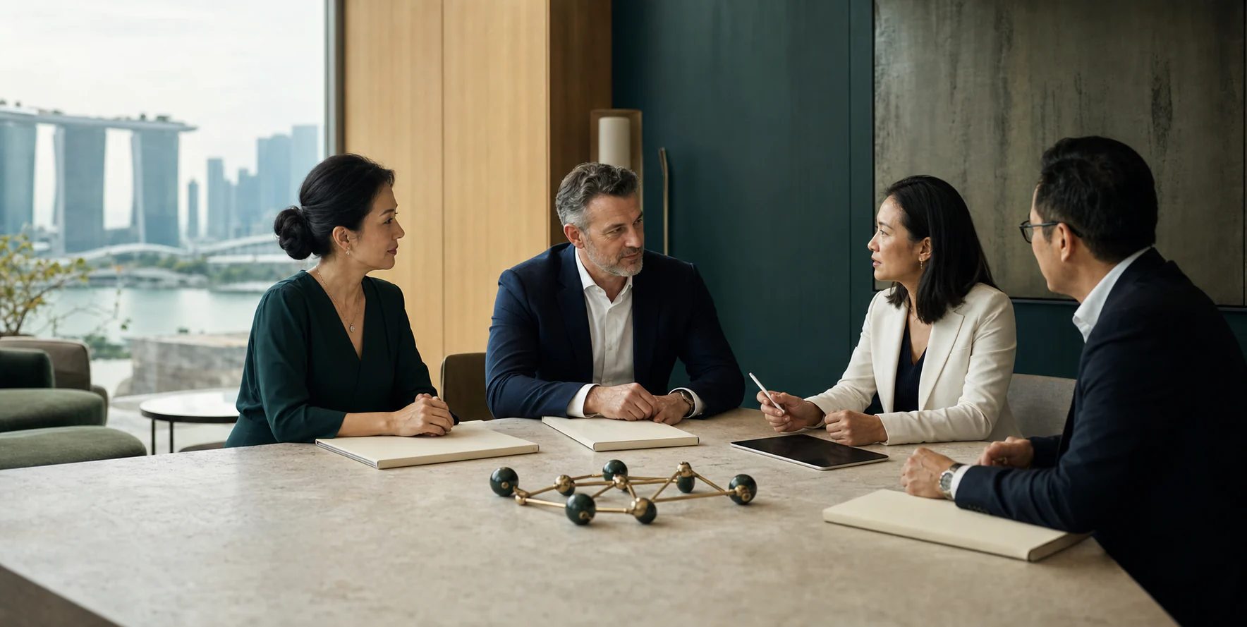 Entrepreneurs planning the growth of an independent immigration business